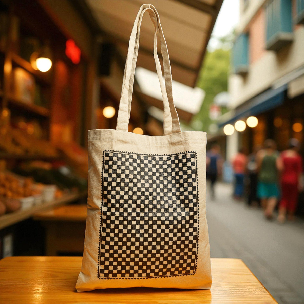 White Hase Chittara Cotton Tote Bag – view 4