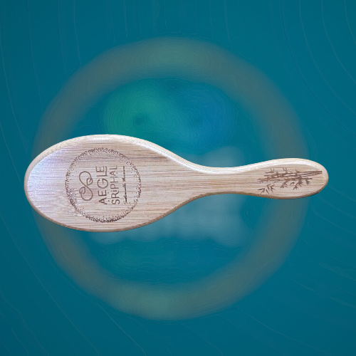 Bamboo Hairbrush with Natural Bristles