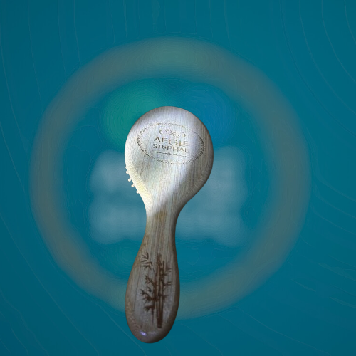 Bamboo Hairbrush with Natural Bristles