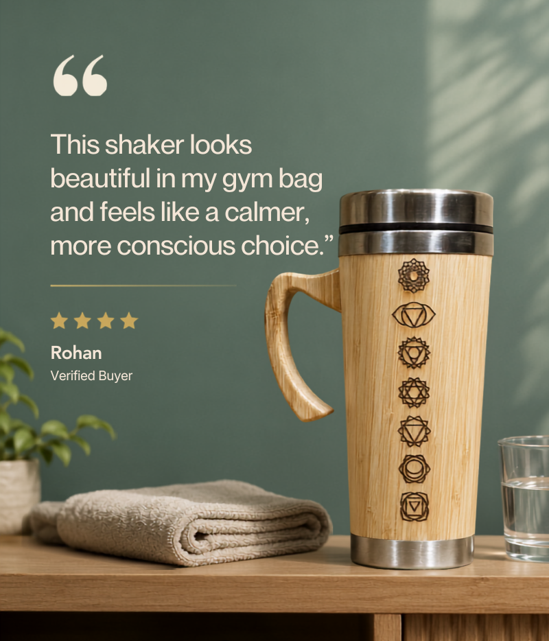 Bamboo Thermo Gym Shaker – Reusable Fitness Bottle