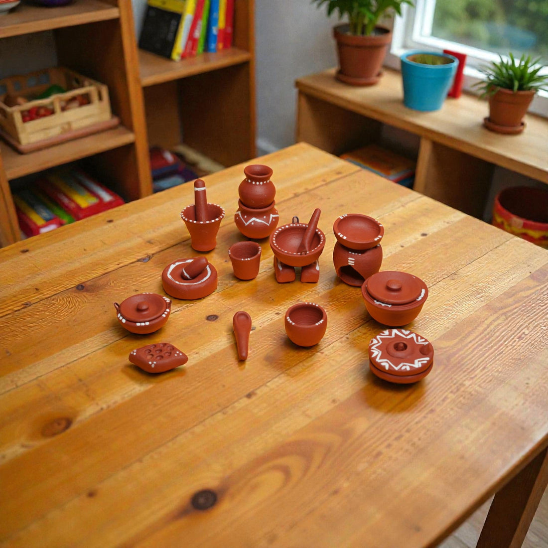 Traditional Clay Baby Kitchen Set – Handcrafted