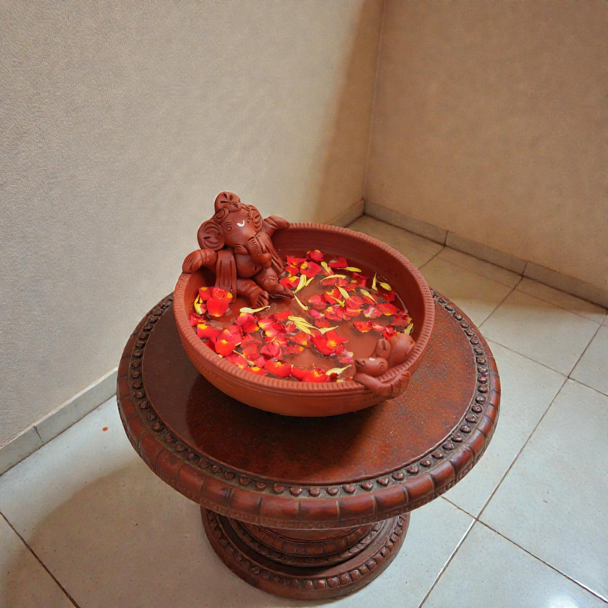 Boat Ganesha – Handcrafted Terracotta Sculpture Set of 2