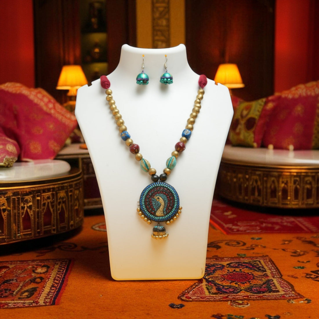 Handcrafted Terracotta Necklace 07