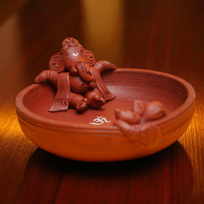 Boat Ganesha – Handcrafted Terracotta Sculpture Set of 2