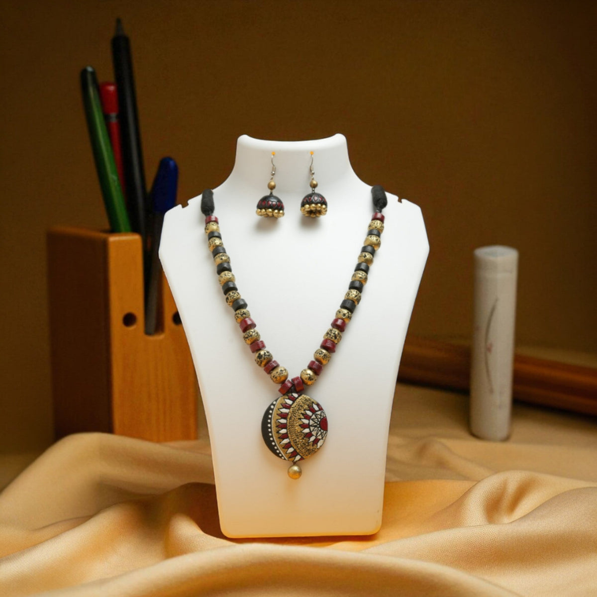 Handcrafted Terracotta Necklace 006
