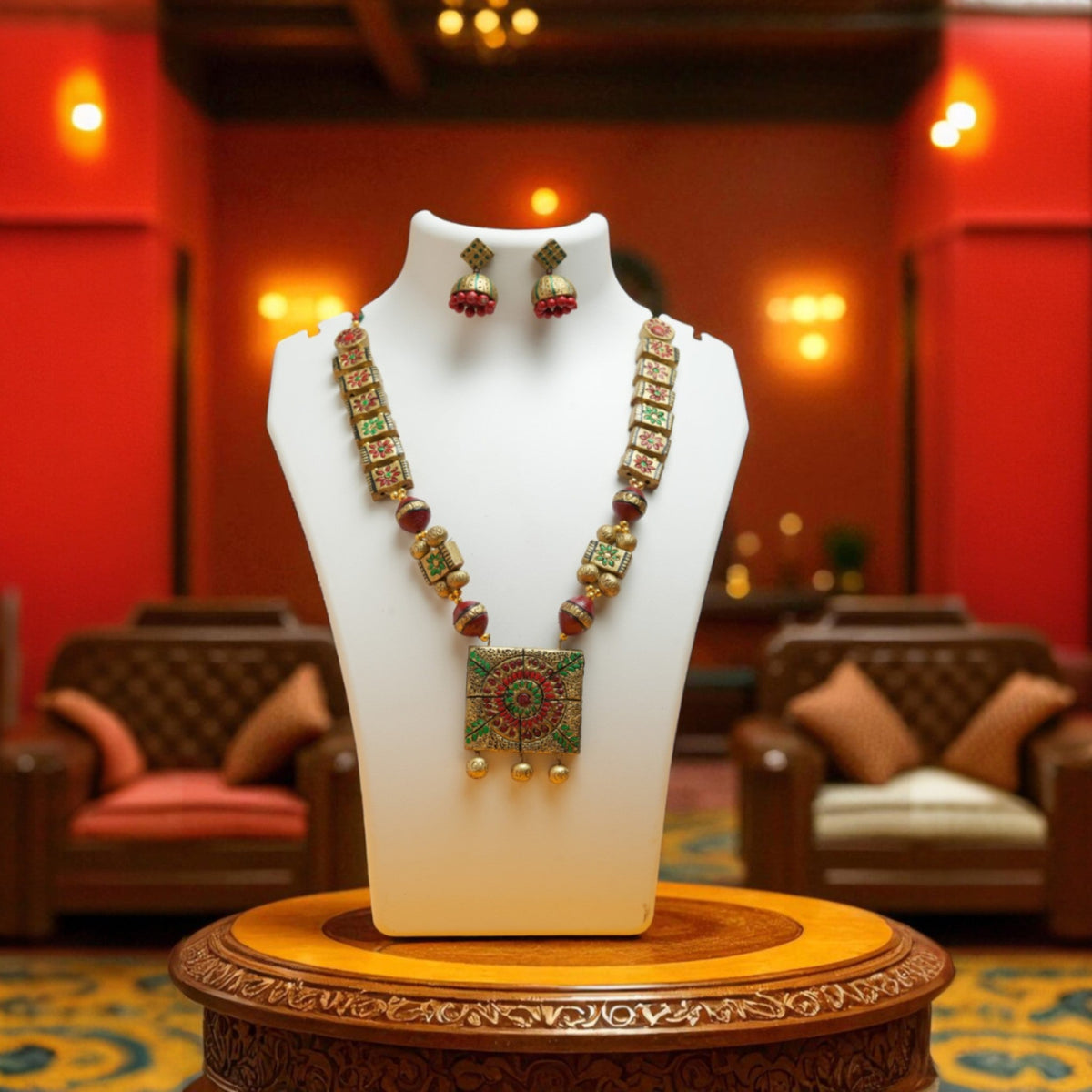 Handcrafted Terracotta Necklace 004