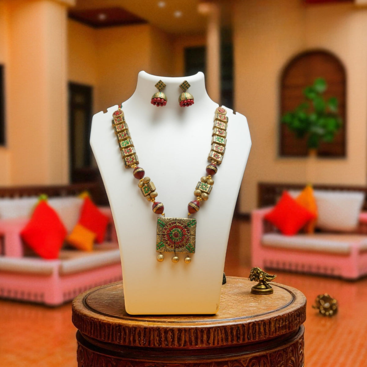 Handcrafted Terracotta Necklace 004