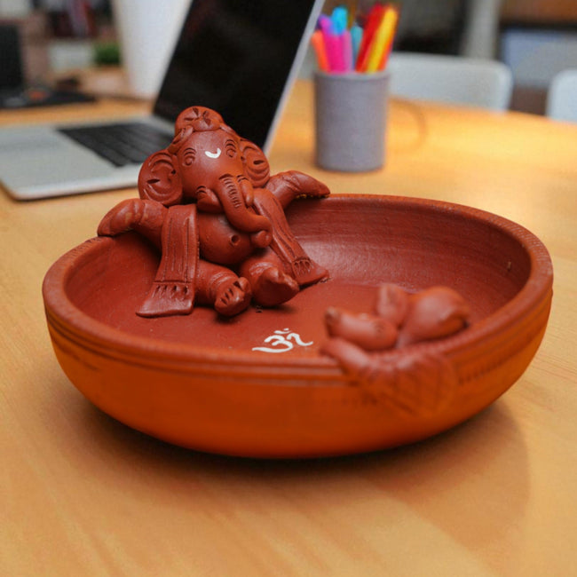 Boat Ganesha – Handcrafted Terracotta Sculpture Set of 2