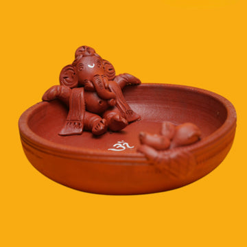 Boat Ganesha – Handcrafted Terracotta Sculpture Set of 2