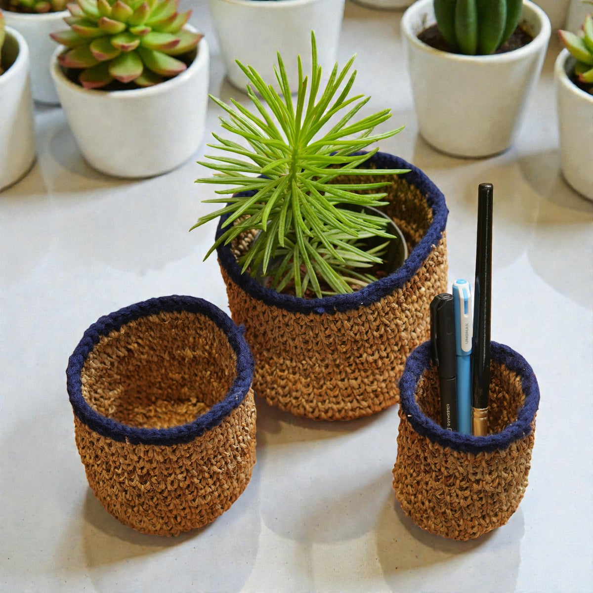 Banana Fibre Plant Holders (Set of 3) – view 5