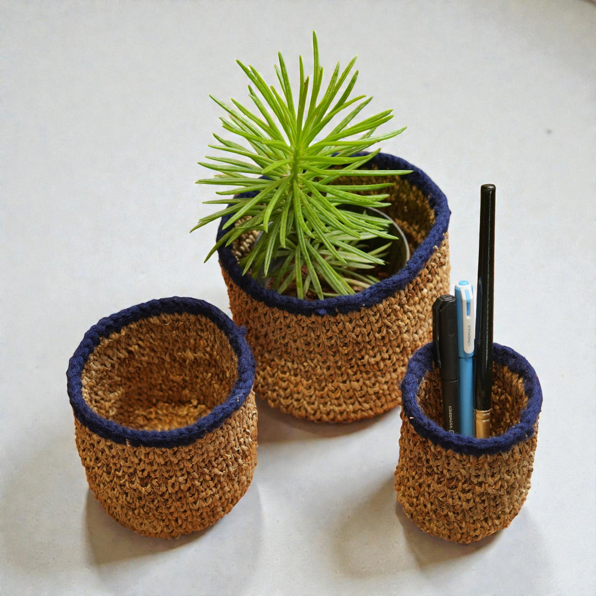 Banana Fibre Plant Holders (Set of 3) – view 4