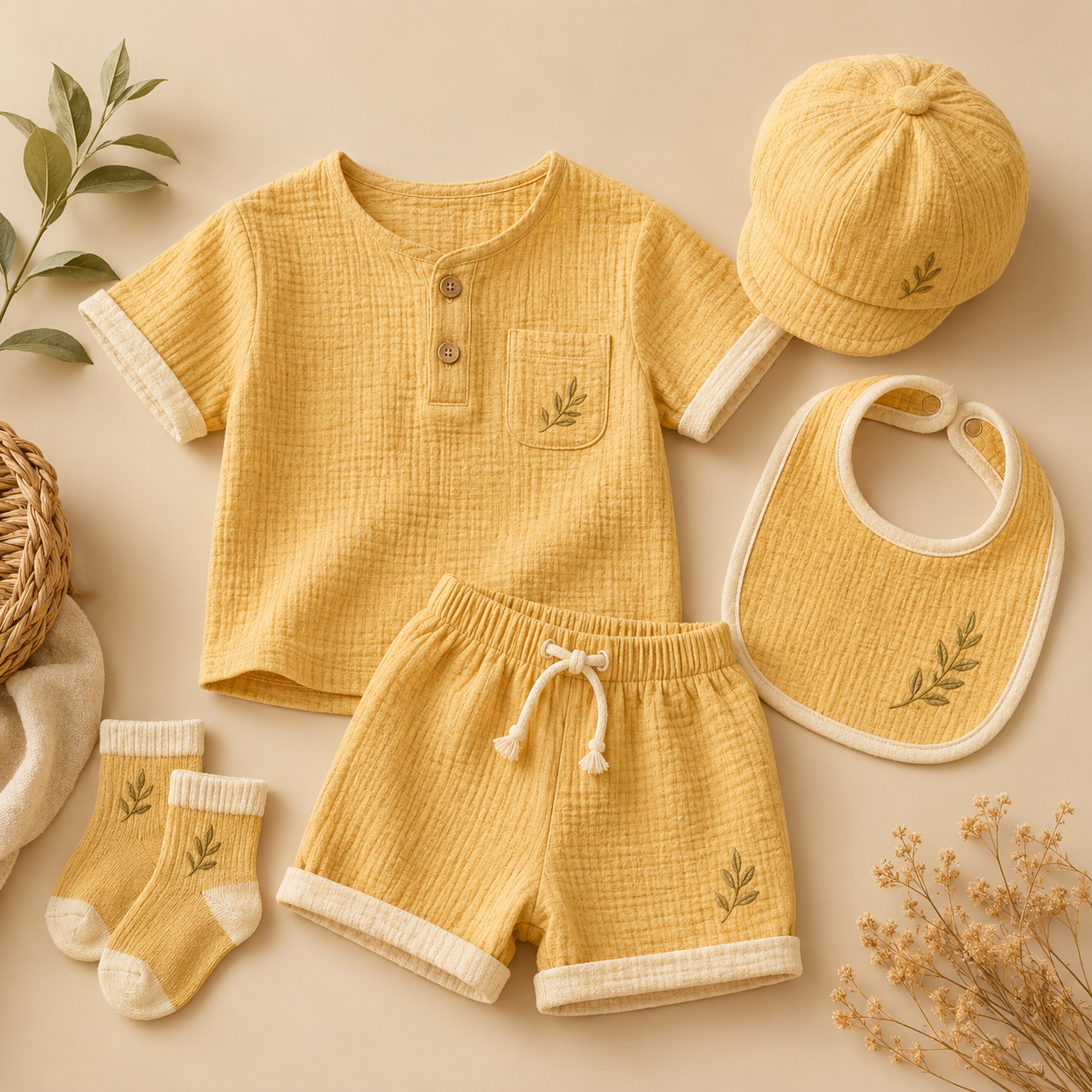 Baby Clothing Set Yellow