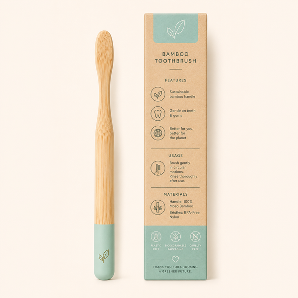 Bamboo Toothbrush With Packaging