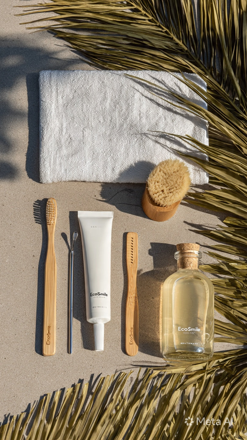 Eco Friendly Oral Care Kit Flatlay