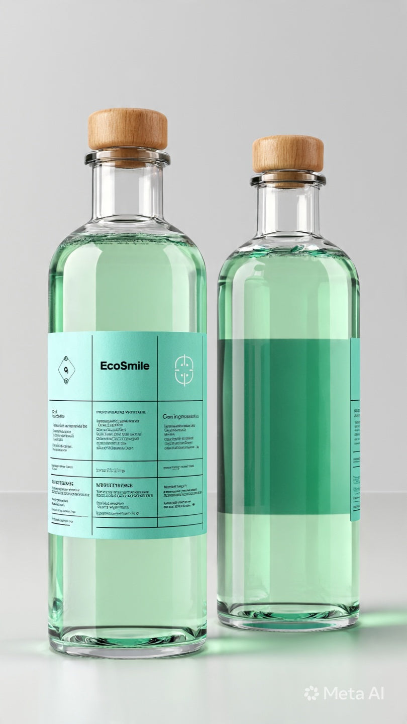Glass Mouthwash Bottle Eco Friendly