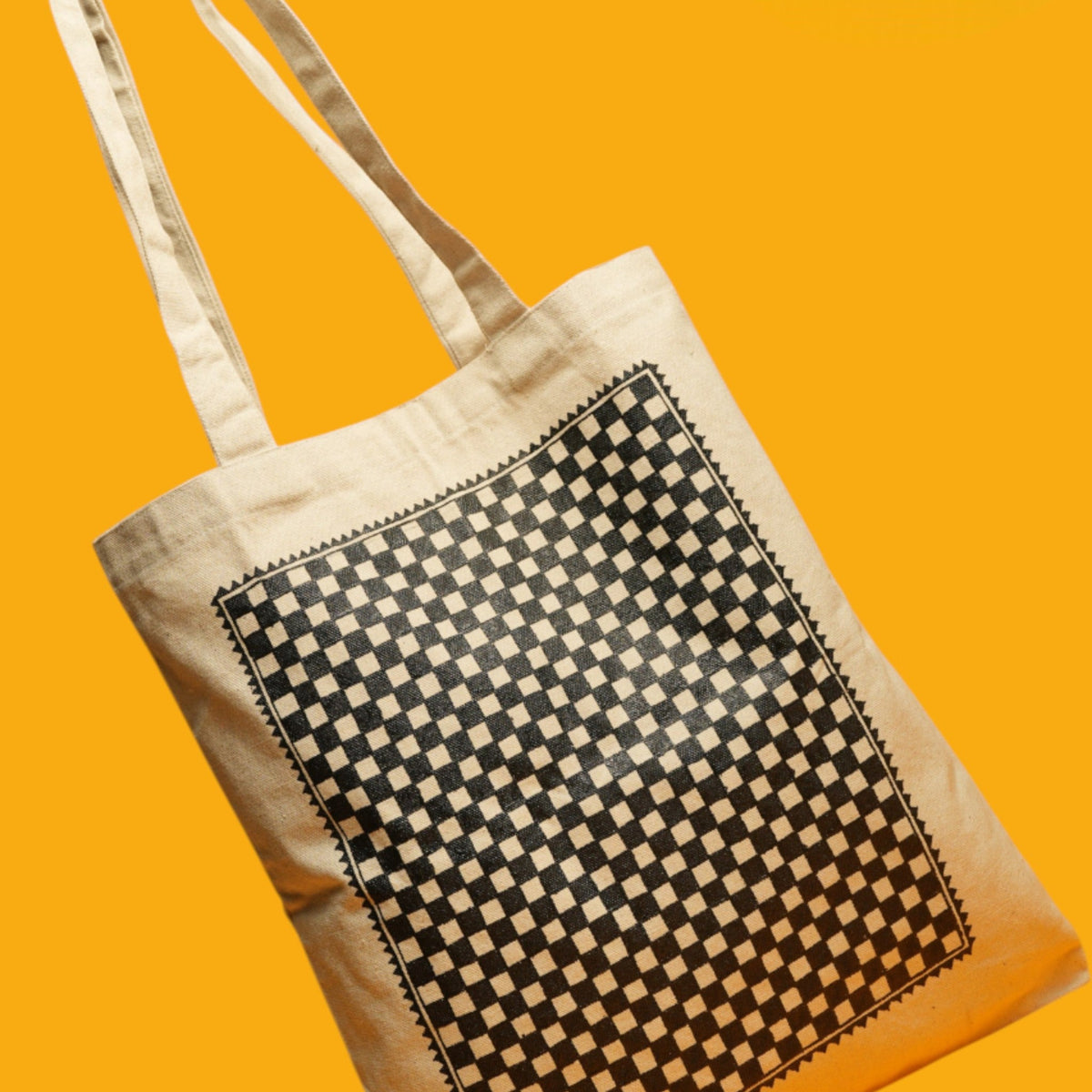 White Hase Chittara Cotton Tote Bag – view 3