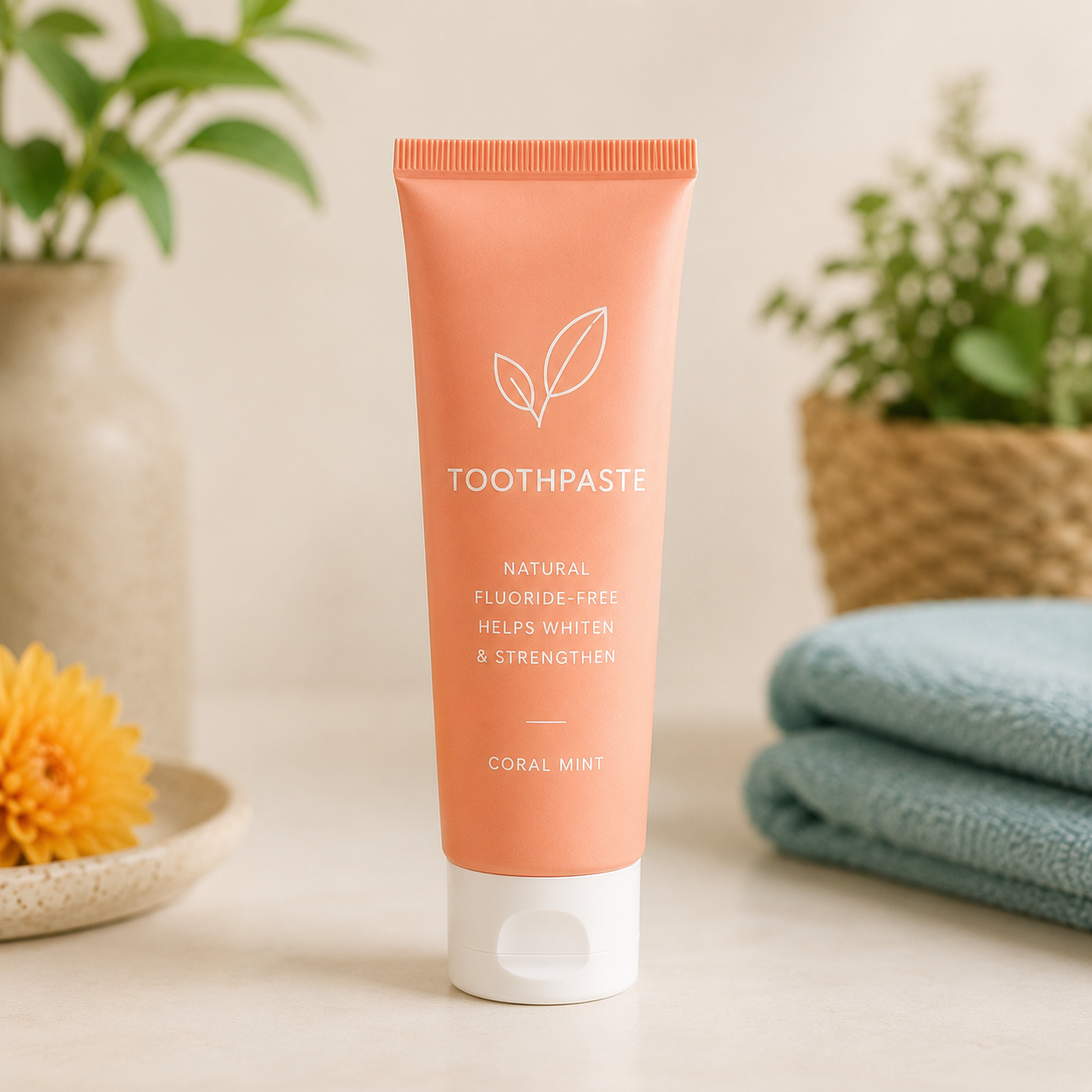 Natural toothpaste tube