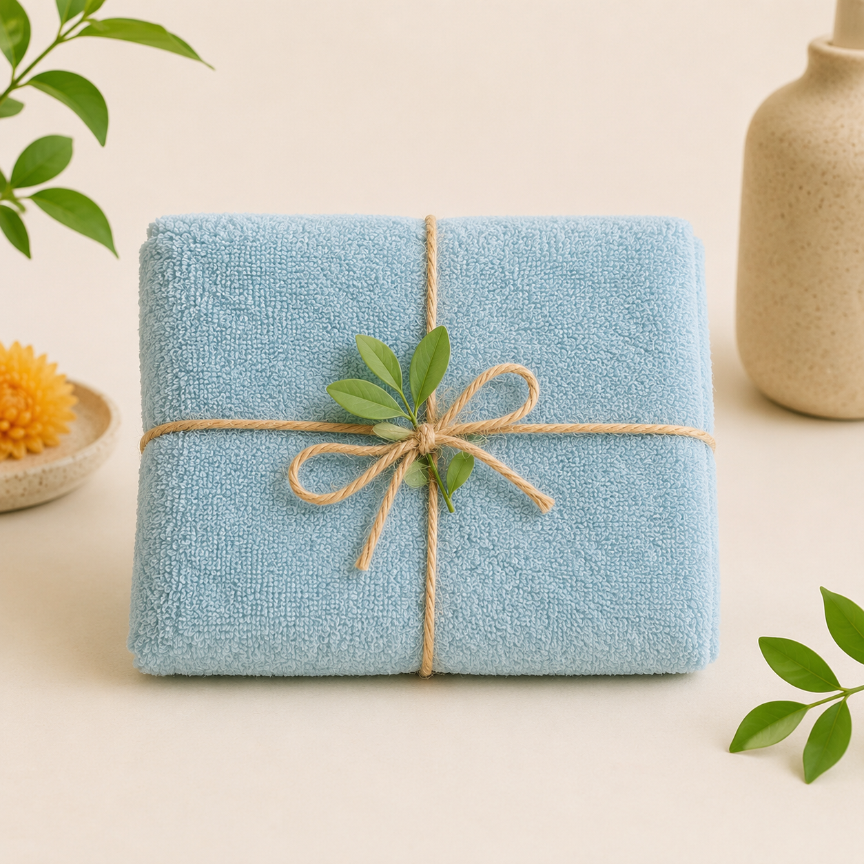 Organic Cotton Towel Gift Wrapped
