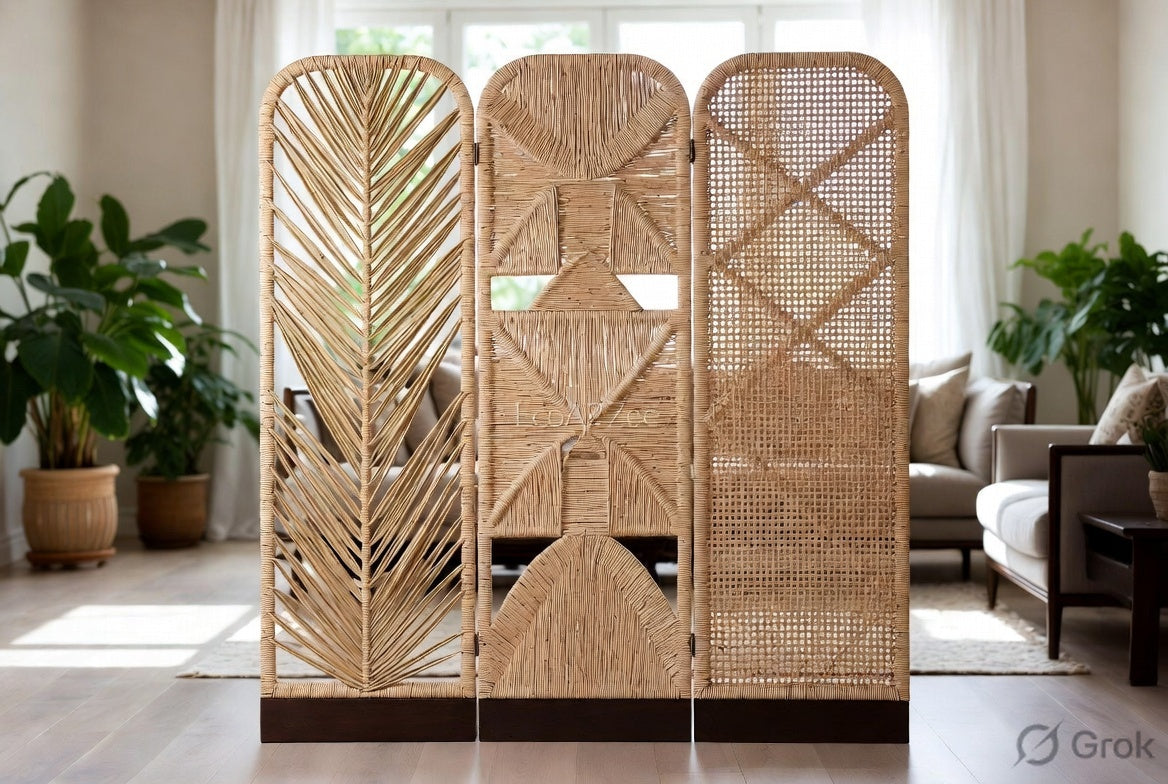 Palm Leaf Partition Screen Handwoven