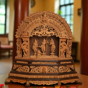 Sandalwood Rama Seetha Carving