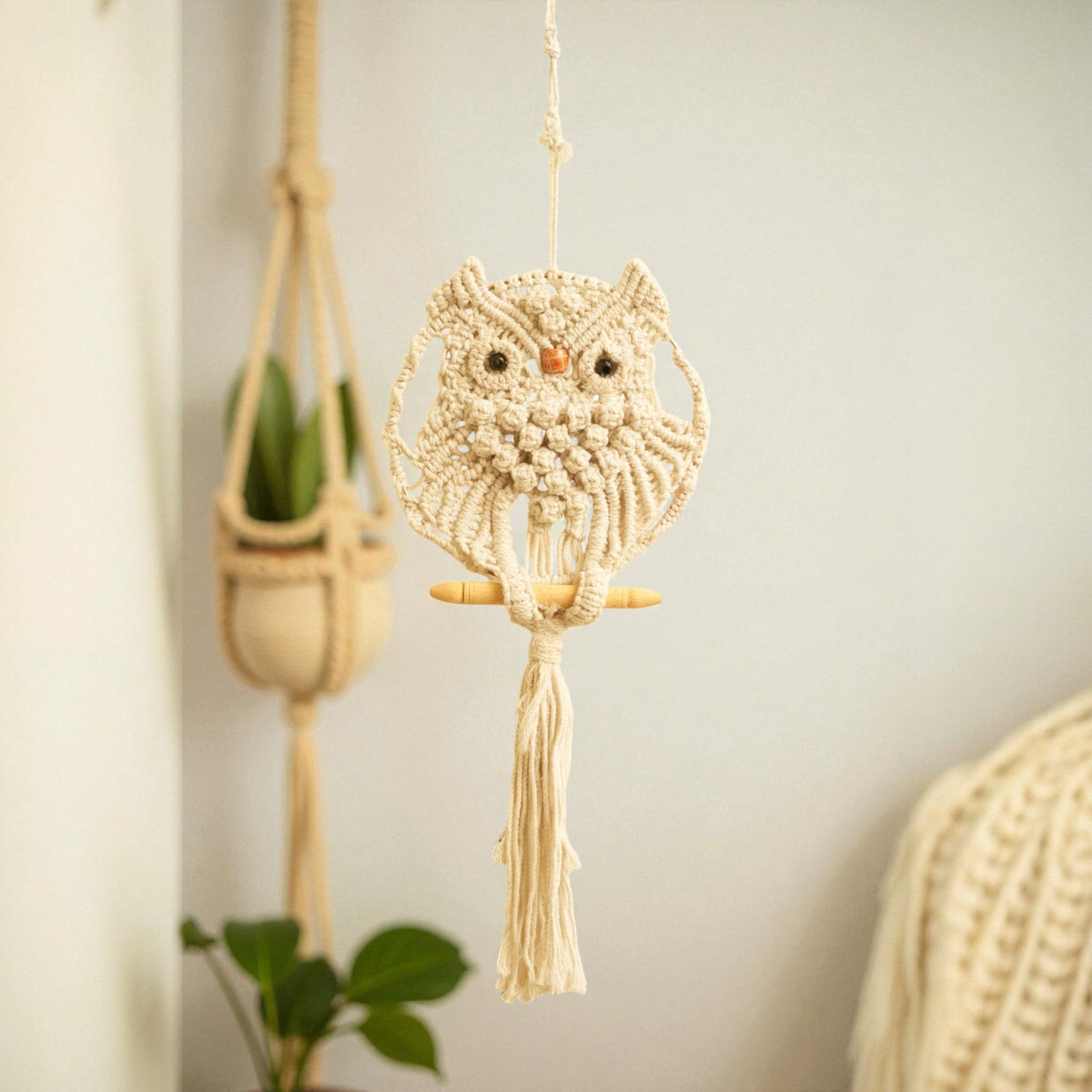 Macramé Owl Wall Hanging (Set of 2) – view 3
