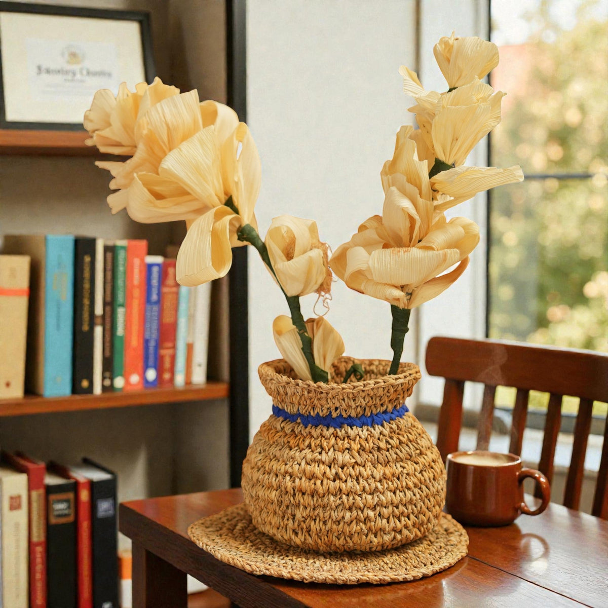 Banana Fibre Flower Vase – view 3