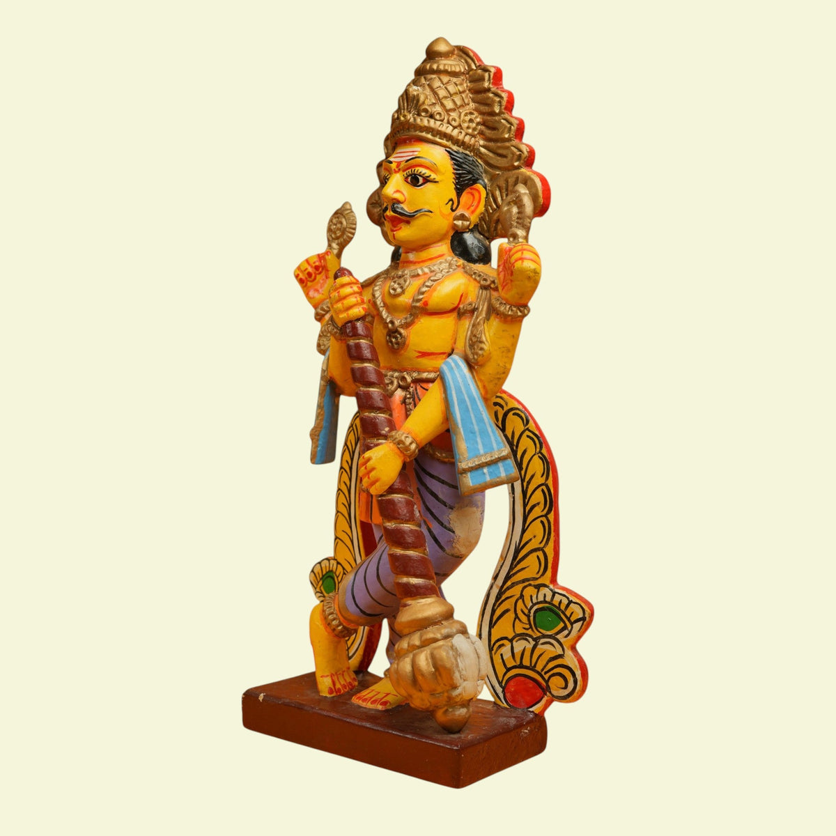 Dwarapalaka Kinnal Art Wooden Figurine – view 5