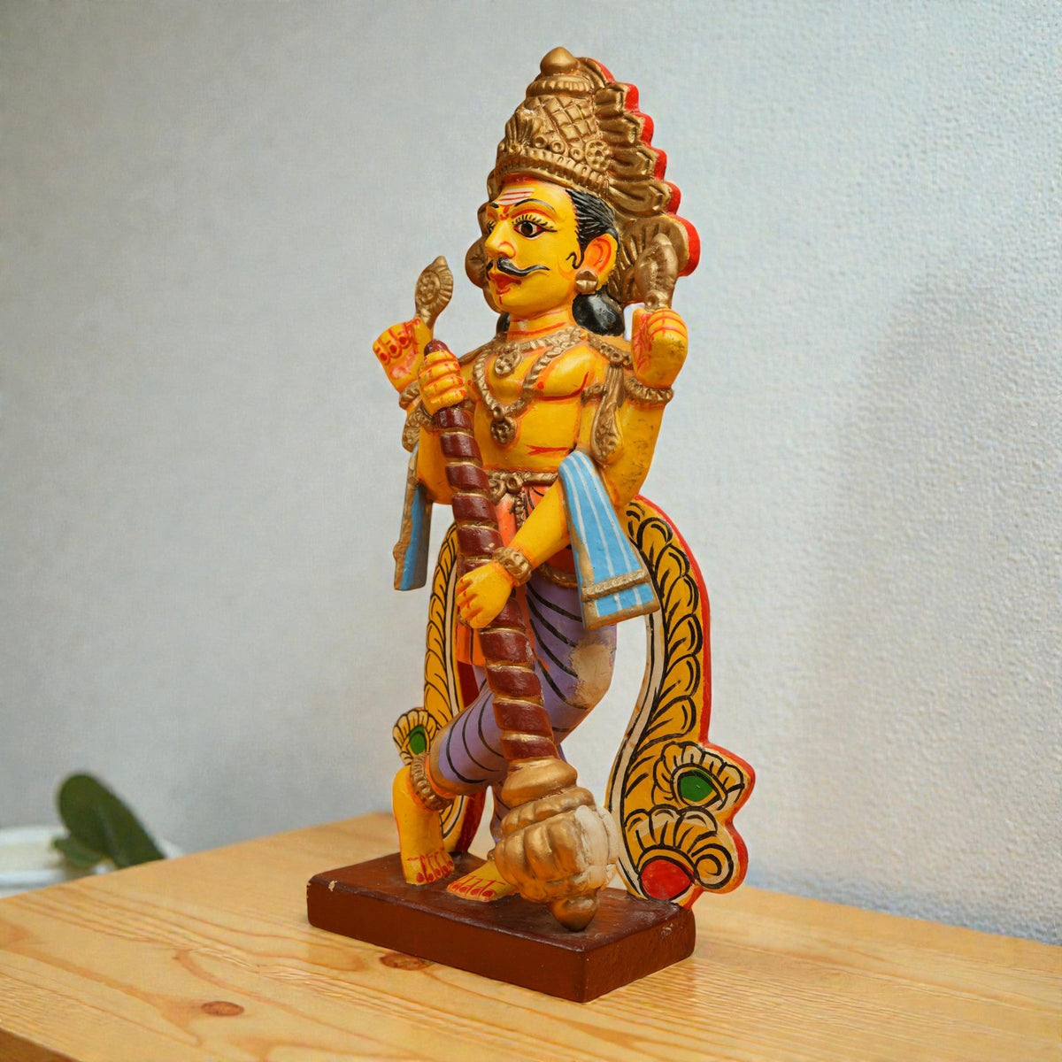 Dwarapalaka Kinnal Art Wooden Figurine – view 4
