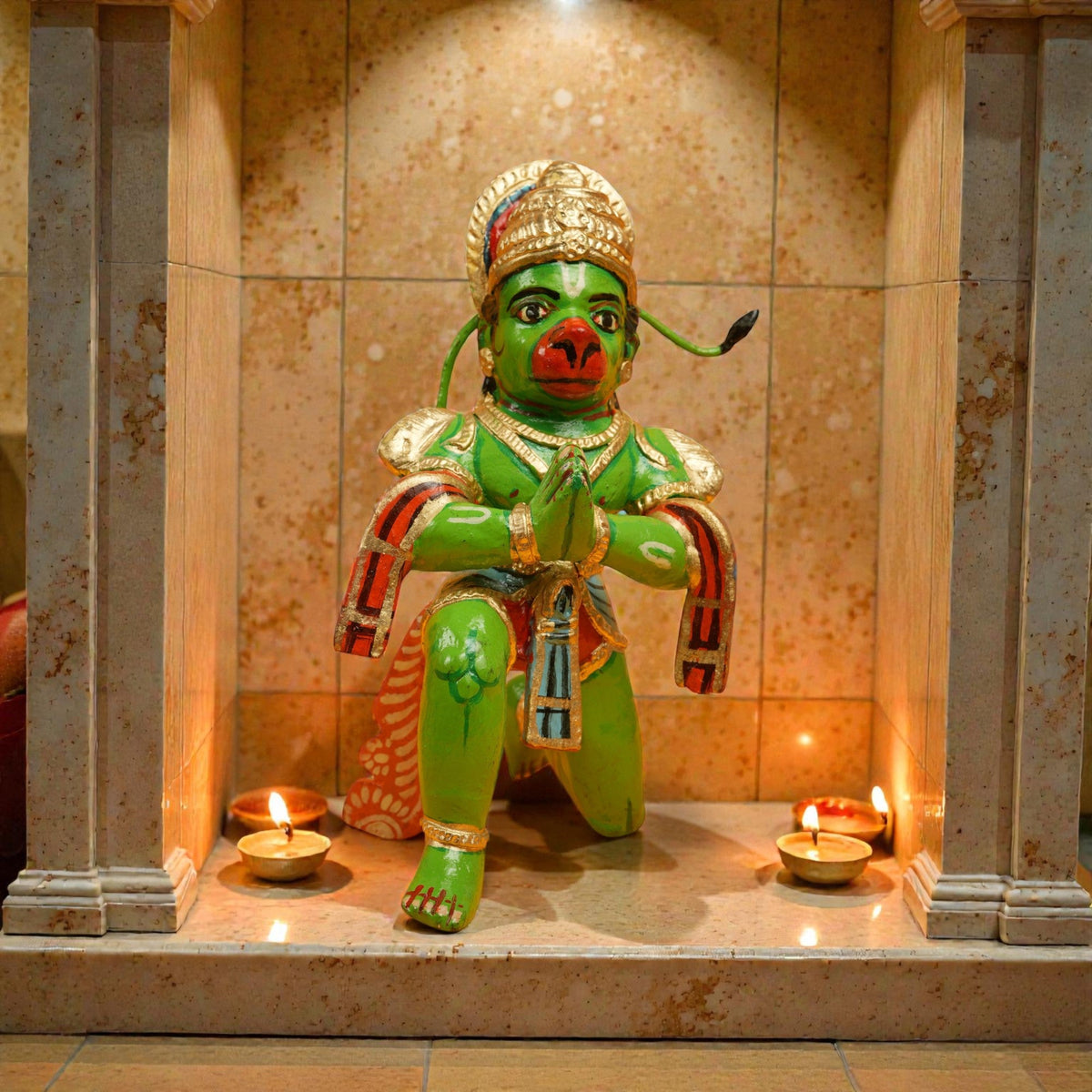 Hanuman Kinnal Art Wooden Figurine – view 5
