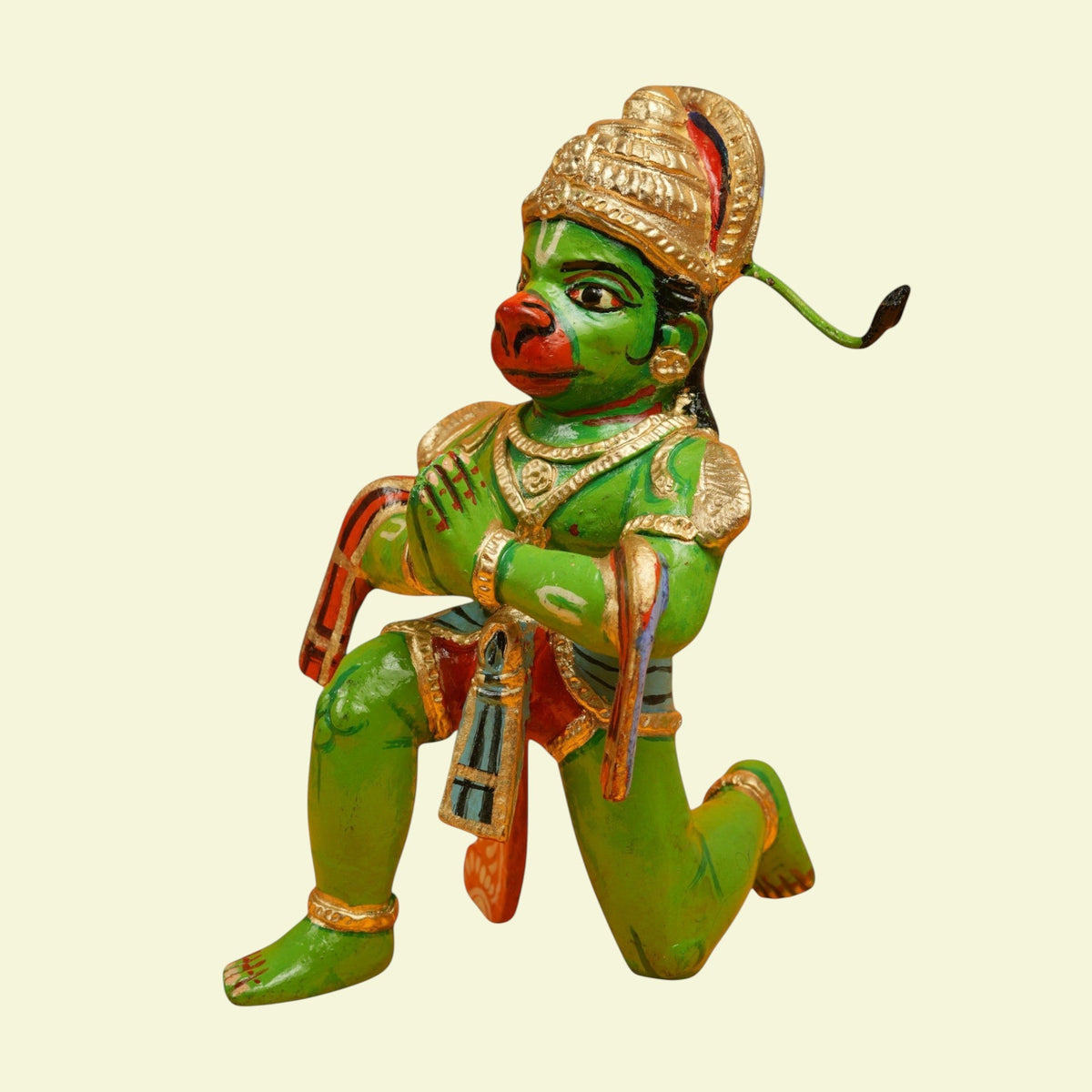Hanuman Kinnal Art Wooden Figurine – view 3