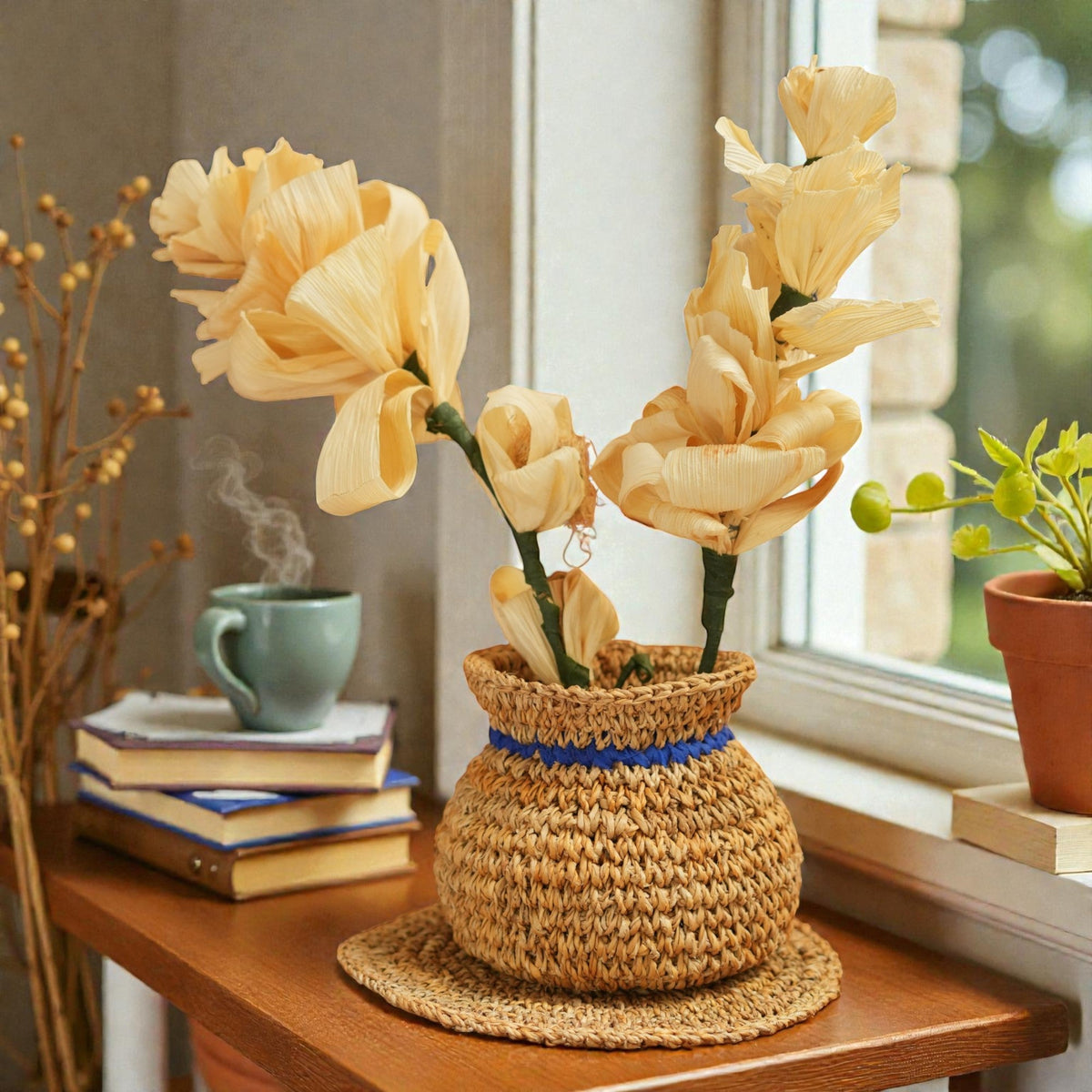 Banana Fibre Flower Vase – view 4