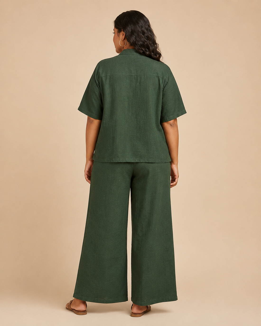 Womens Hemp Co Ord Set Green