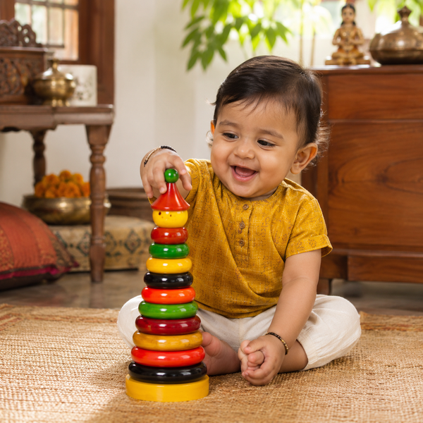 Wooden Stacking Ring Tower Toy